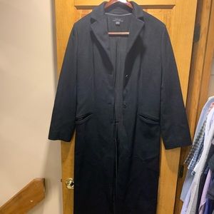 Gabriele Strehle Cashmere Long Black Pea Coat